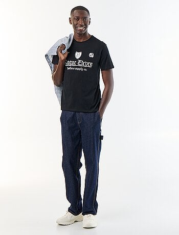 T-shirt stampato fantasia a maniche corte