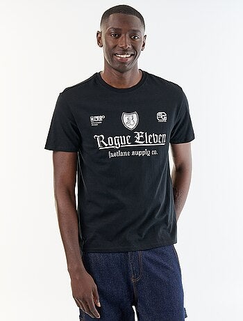 T-shirt stampato fantasia a maniche corte