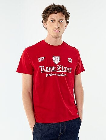 T-shirt stampato fantasia a maniche corte