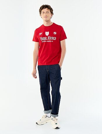 T-shirt stampato fantasia a maniche corte