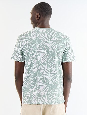 T-shirt stampato fantasia a maniche corte
