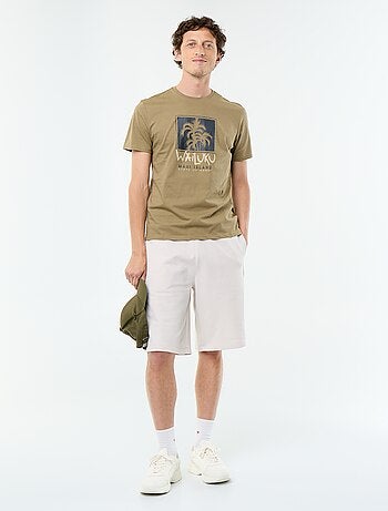 T-shirt stampato fantasia a maniche corte