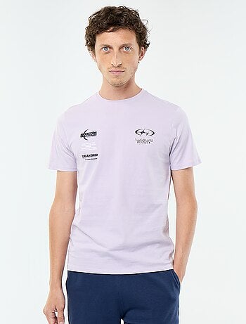 T-shirt stampato fantasia a maniche corte