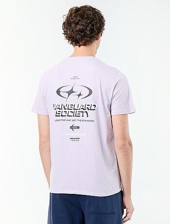 T-shirt stampato fantasia a maniche corte