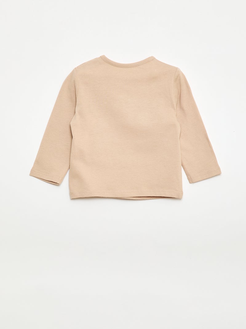 T-shirt stampato fantasia Beige - Kiabi