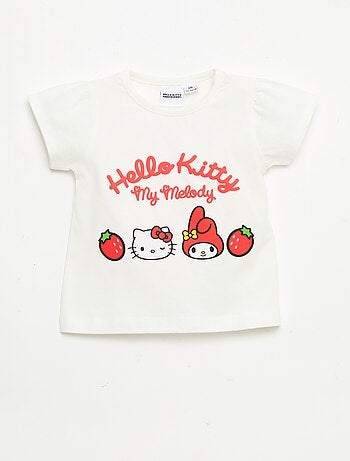 T-shirt stampato 'Hello Kitty' in rilievo