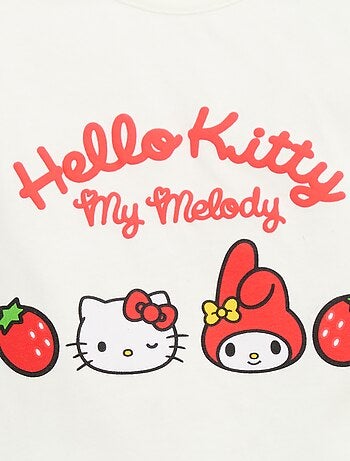 T-shirt stampato 'Hello Kitty' in rilievo