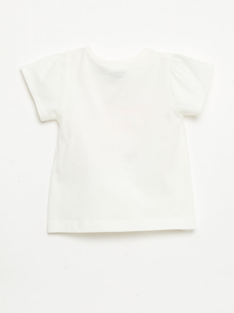 T-shirt stampato 'Hello Kitty' in rilievo Bianco - Kiabi