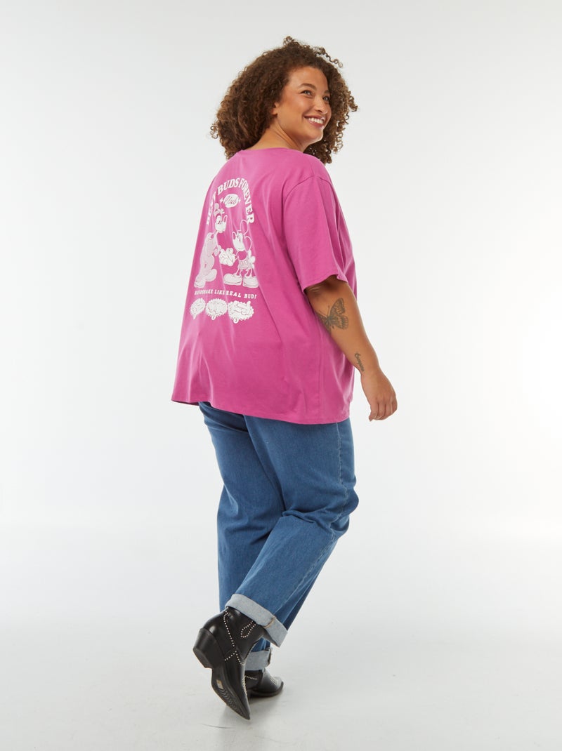 T-shirt stampato 'Mickey' e 'Pluto' Rosa - Kiabi