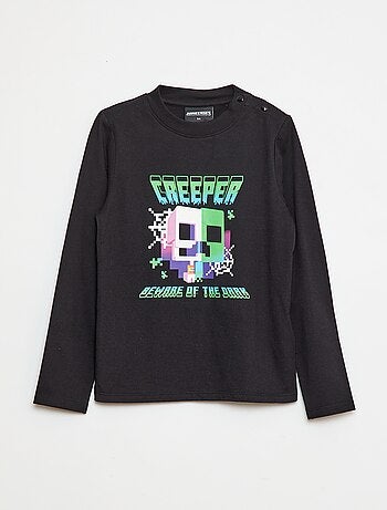 T-shirt stampato 'Minecraft' a maniche lunghe - So Easy