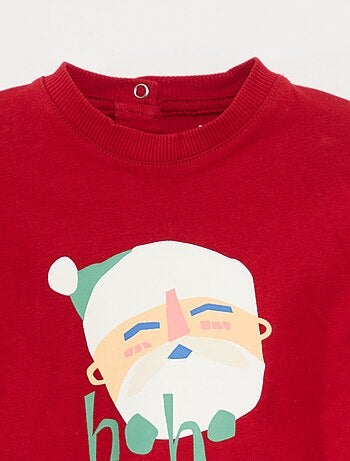 T-shirt stampato Natale in cotone