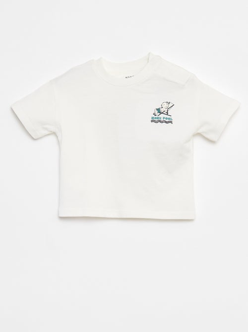 T-shirt stampato petto e schiena - Kiabi