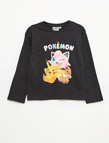 T-shirt stampato 'Pokémon' tinta unita