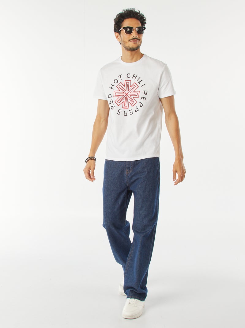 T-shirt stampato ''Red Hot Chili Peppers' Maniche t-shirt stampata a maniche corte bianco - Kiabi