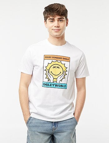 T-shirt stampato 'Smiley World'