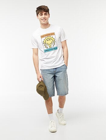 T-shirt stampato 'Smiley World'