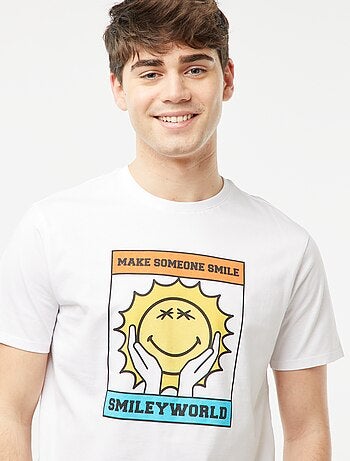 T-shirt stampato 'Smiley World'