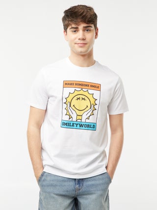 T-shirt stampato 'Smiley World'