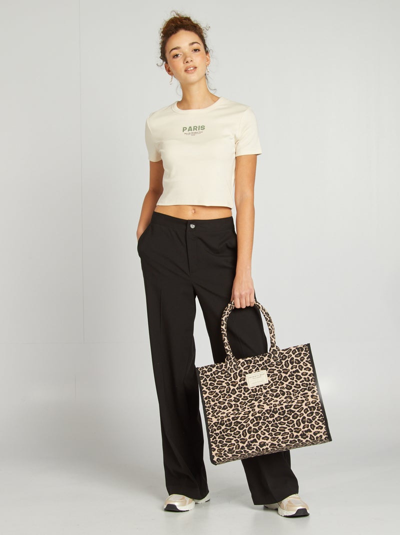 T-shirt stile college BIANCO - Kiabi