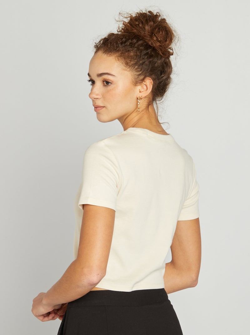 T-shirt stile college BIANCO - Kiabi