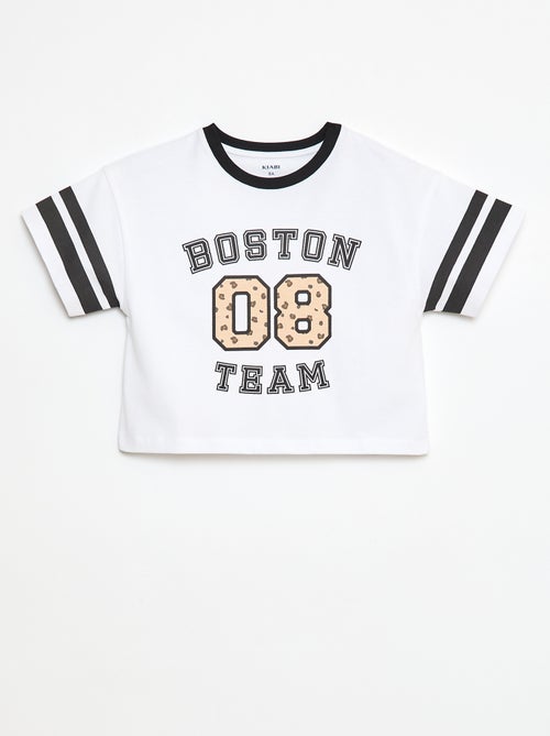 T-shirt stile sportivo americano a maniche corte - Kiabi