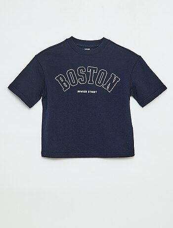 T-shirt stile universitario a maniche corte