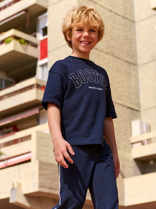 T-shirt stile universitario a maniche corte - Kiabi