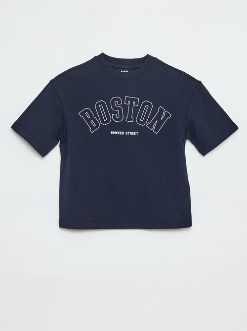 T-shirt stile universitario a maniche corte - Kiabi