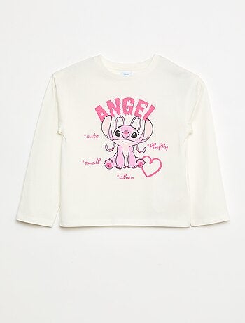 T-shirt 'Stitch' 'Angel' 'Disney' a maniche lunghe