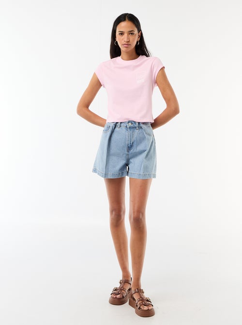 T-shirt 'Stitch' cropped 'Disney' - Kiabi