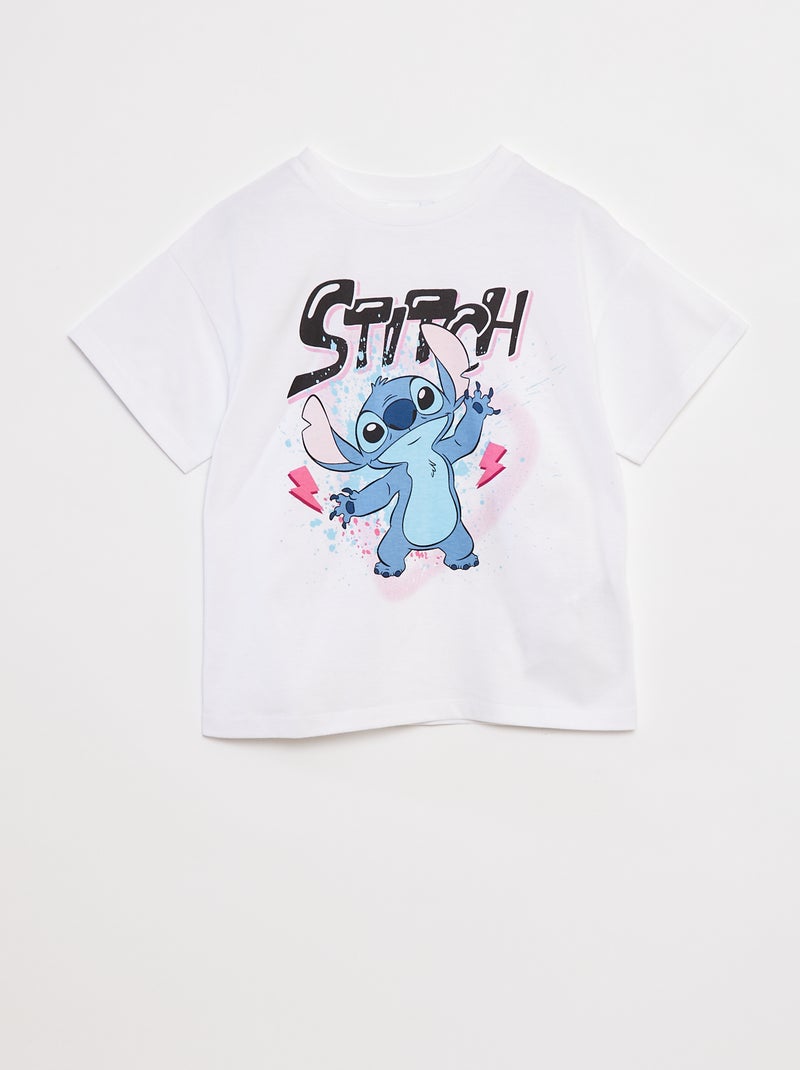 T-shirt 'Stitch' 'Disney' a maniche corte Bianco - Kiabi