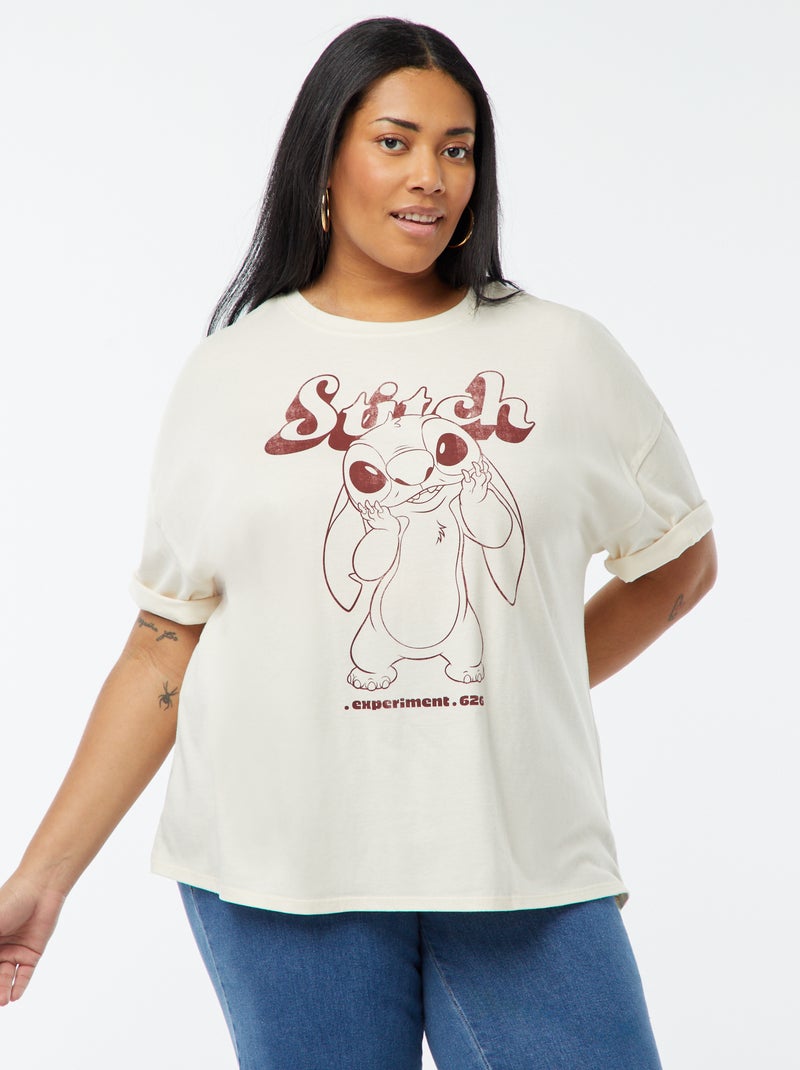 T-shirt 'Stitch' 'Disney' a maniche corte Bianco - Kiabi