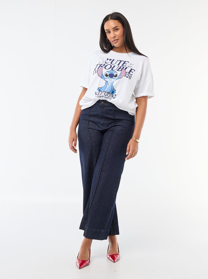 T-shirt 'Stitch' 'Disney' a maniche corte Bianco - Kiabi