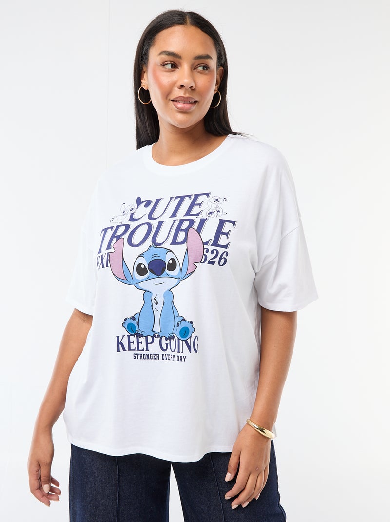 T-shirt 'Stitch' 'Disney' a maniche corte Bianco - Kiabi