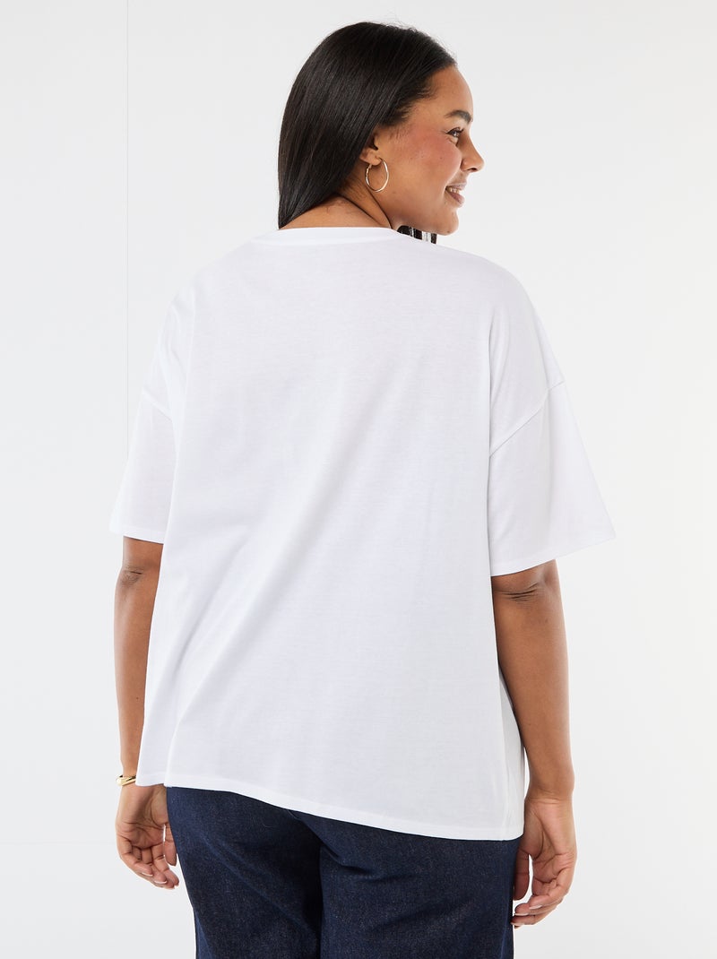 T-shirt 'Stitch' 'Disney' a maniche corte Bianco - Kiabi