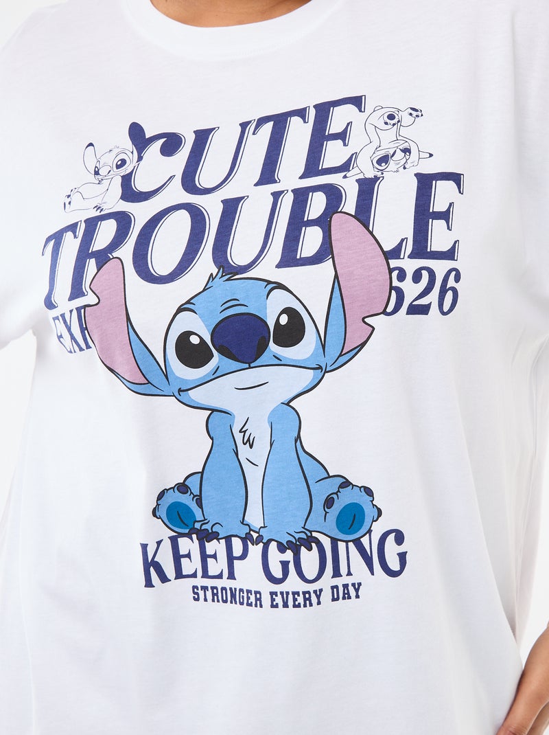 T-shirt 'Stitch' 'Disney' a maniche corte Bianco - Kiabi