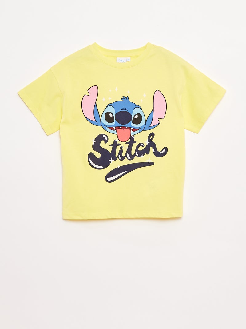 T-shirt 'Stitch' 'Disney' a maniche corte Giallo - Kiabi