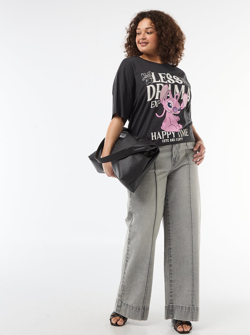 T-shirt 'Stitch' 'Disney' a maniche corte Nero - Kiabi