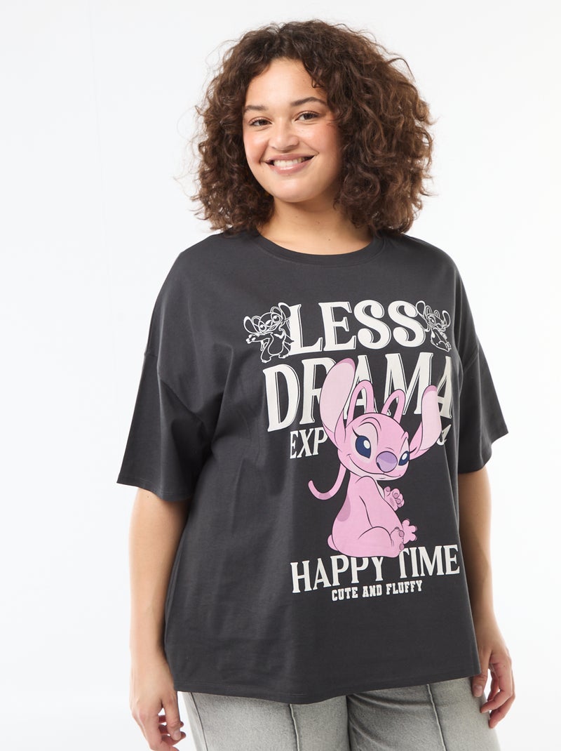 T-shirt 'Stitch' 'Disney' a maniche corte Nero - Kiabi