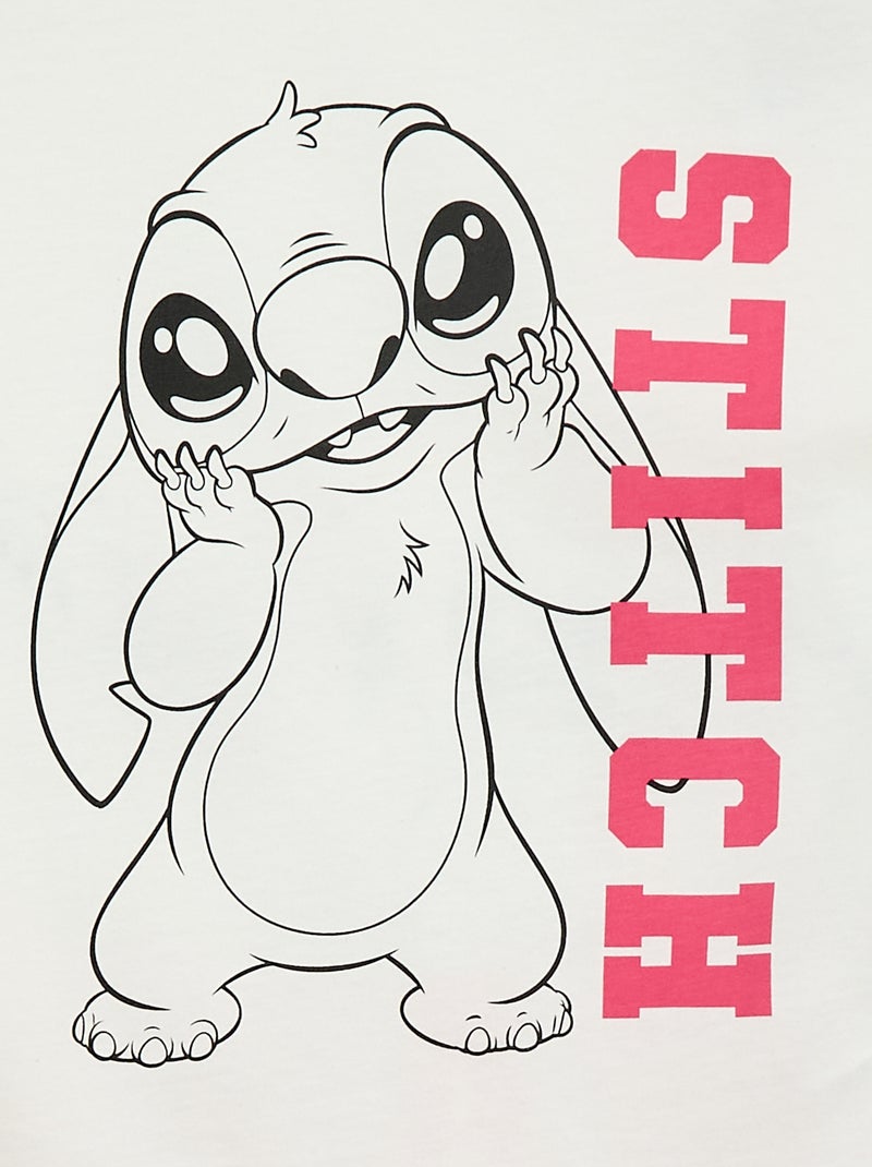 T-shirt 'Stitch' 'Disney' a maniche lunghe Bianco - Kiabi