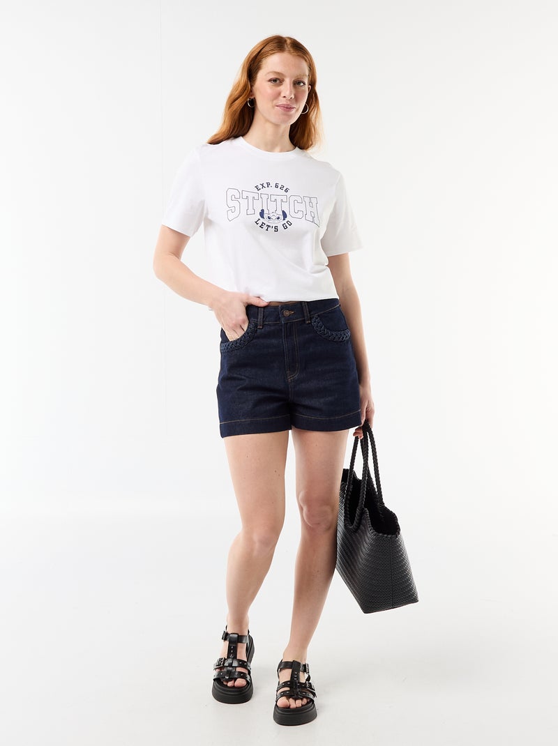 T-shirt 'Stitch' 'Disney' Bianco - Kiabi