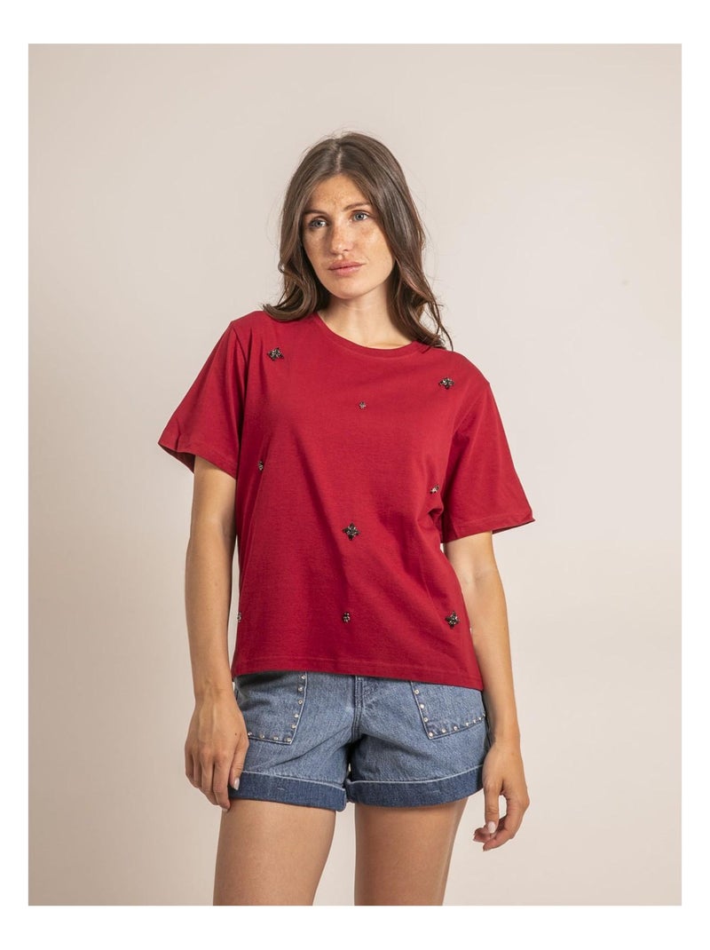 T shirt strass FERDI Blu marino - Kiabi