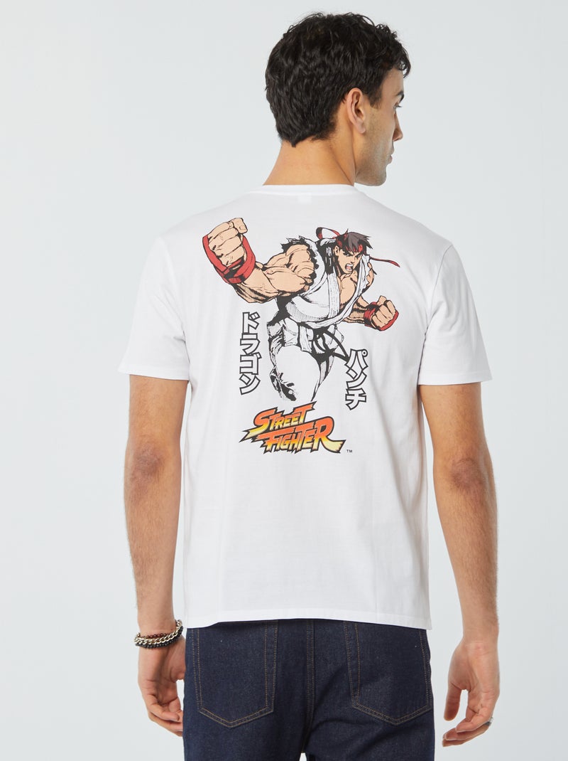 T-shirt 'Street Fighter' a maniche corte bianco - Kiabi