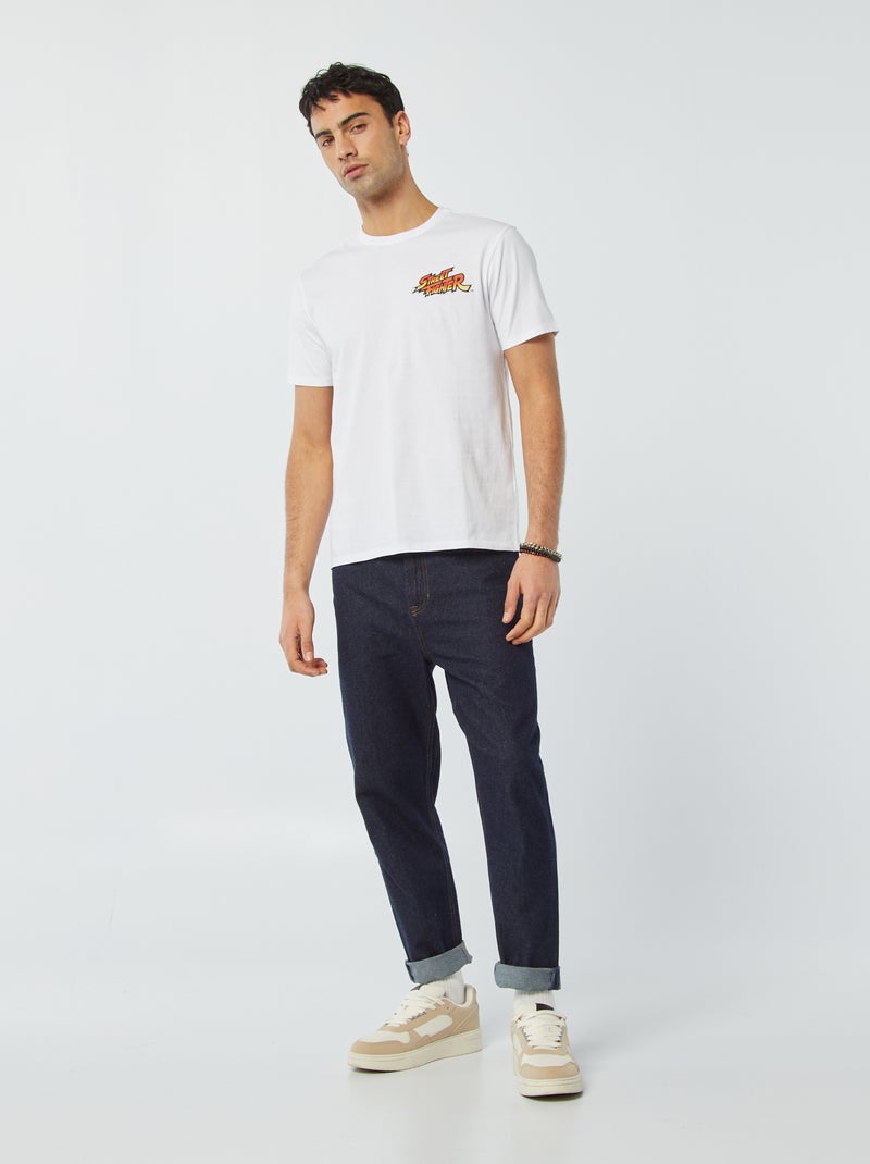 T-shirt 'Street Fighter' a maniche corte bianco - Kiabi