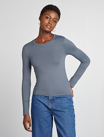 T-shirt stretch a maniche lunghe