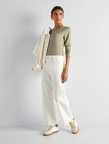 T-shirt stretch a maniche lunghe