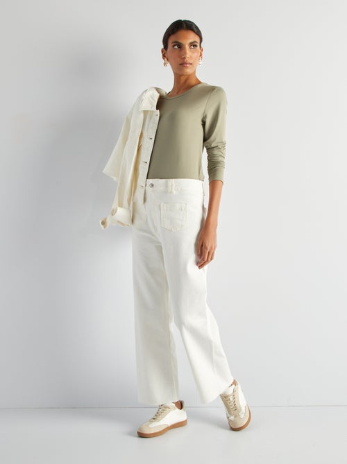 T-shirt stretch a maniche lunghe - Kiabi