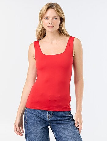 T-shirt elasticizzata con scollo quadrato