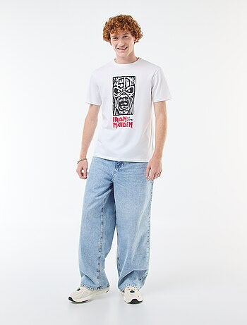 T-shirt 'Sun city' 'Iron Maiden' in cotone