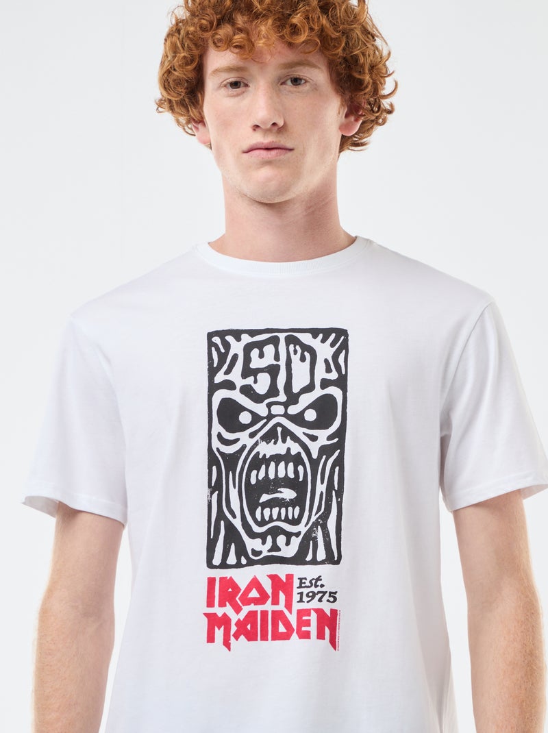 T-shirt 'Sun city' 'Iron Maiden' in cotone Bianco - Kiabi